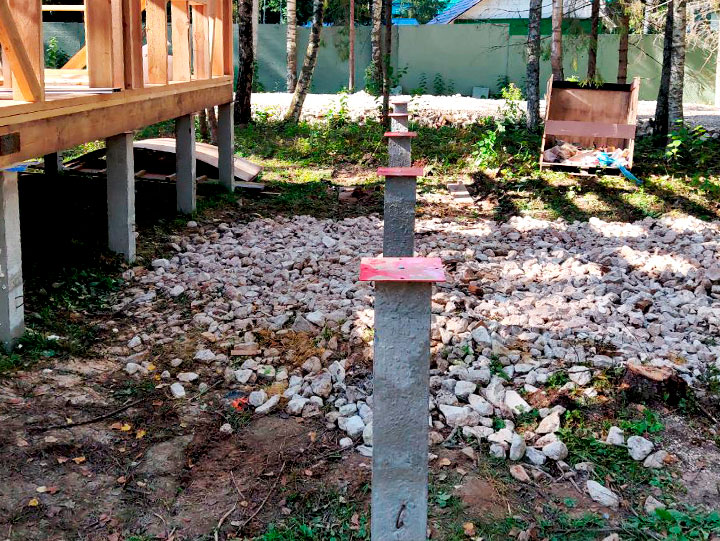 Забивной свайный фундамент под домокомплект